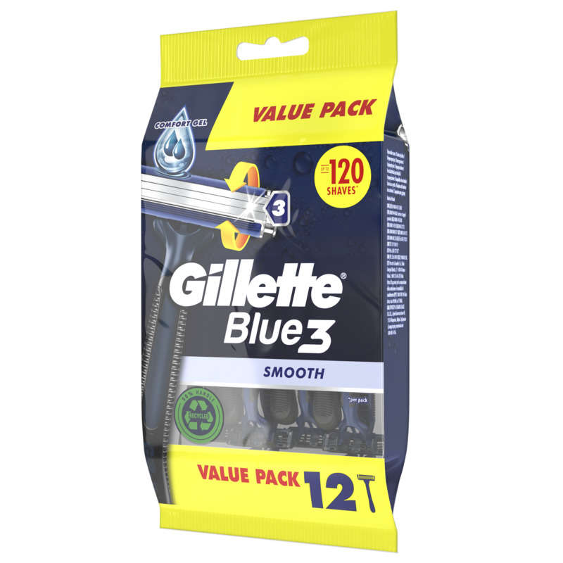 Gillette Rasoirs Jetables Blue3 Smooth x12