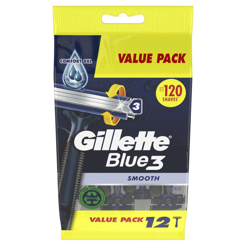 Gillette Rasoirs Jetables Blue3 Smooth x12