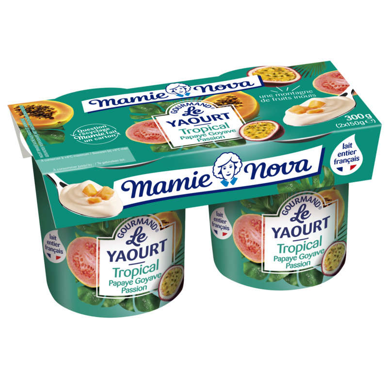 Mamie Nova Yaourt Tropical 2x150g