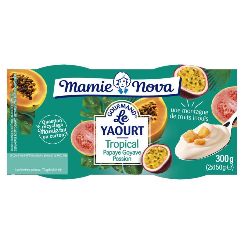 Mamie Nova Yaourt Tropical 2x150g