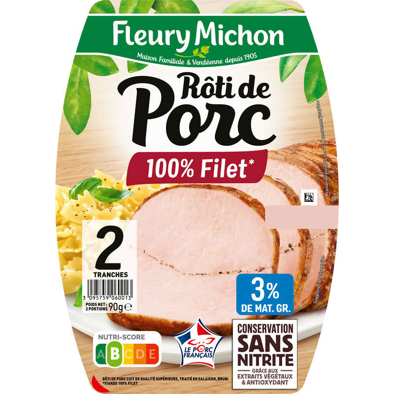 Fleury Michon Rôti De Porc Supérieur x2