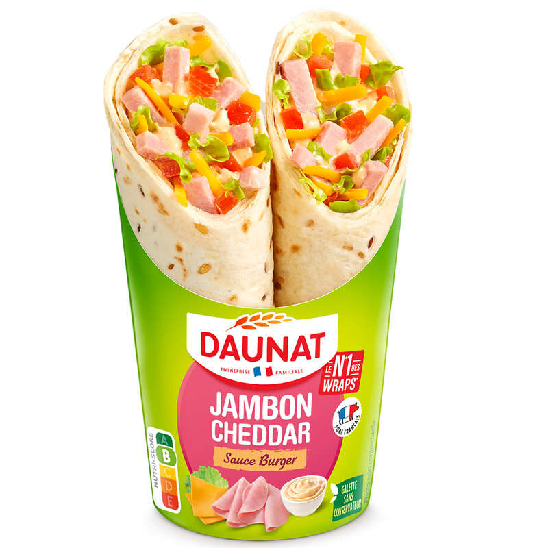 Daunat Wrap Jambon & Cheddar sauce Burger 190g