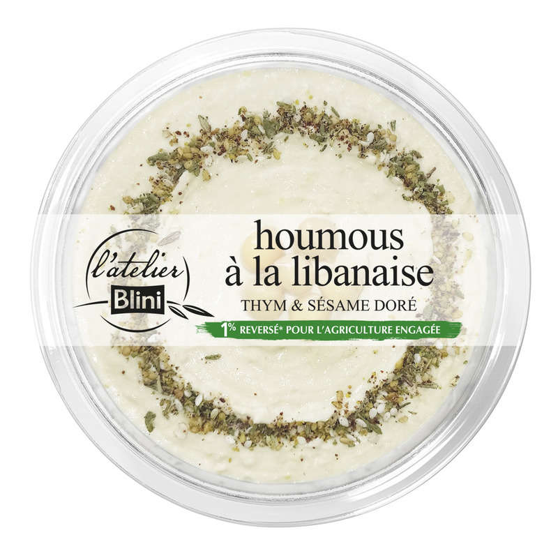 L'Atelier Blini Houmous à la Libanaise Thym et Sésame Doré 175g