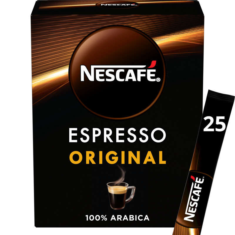 Nescafé Espresso Original Café Soluble Boîte 25x1,8g