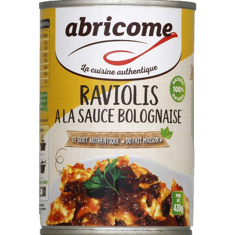 Abricome Raviolis à la sauce bolognaise 420g