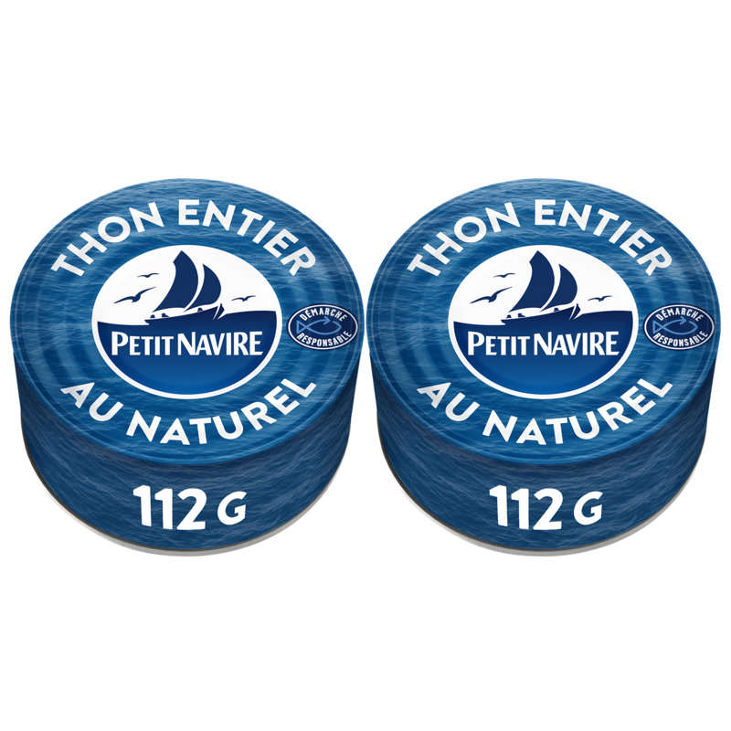 Petit Navire Thon Naturel Albacore boîtes 2x112g