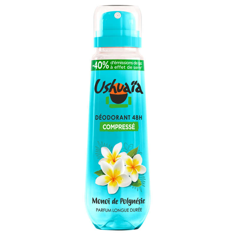 Ushuaia Déodorant Spray Compressé 48h Monoï de Polynésie 100ml