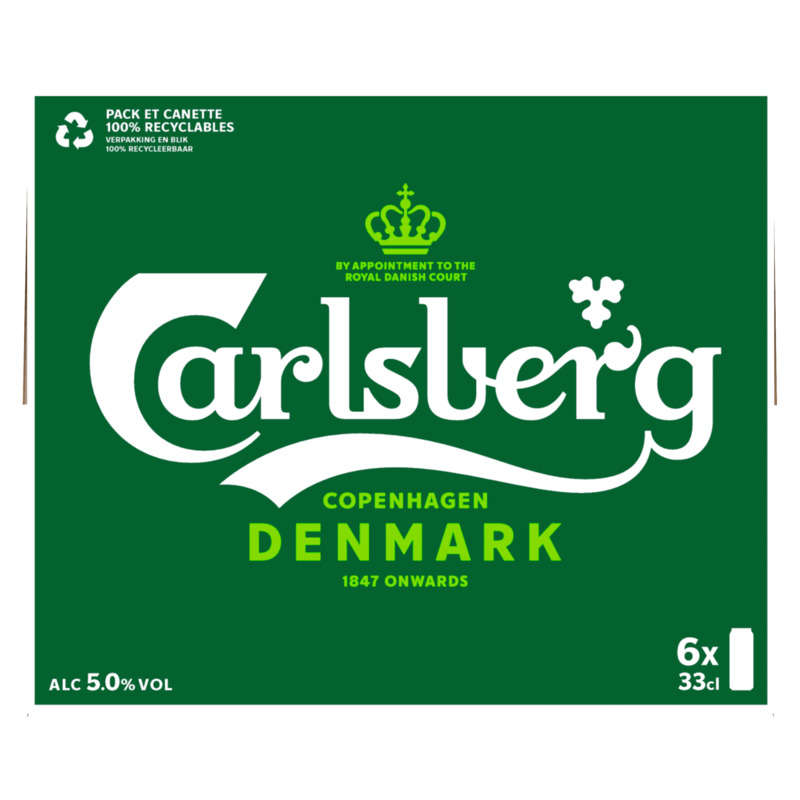 Carlsberg Bière Blonde Danoise 6x33cl