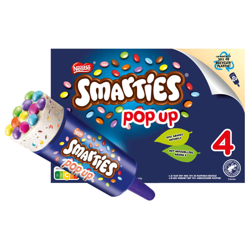 Smarties Pop Up Vanille 4x52g