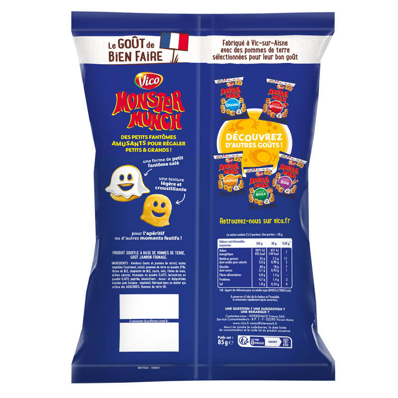 Monster Munch chips jambon fromage 85g