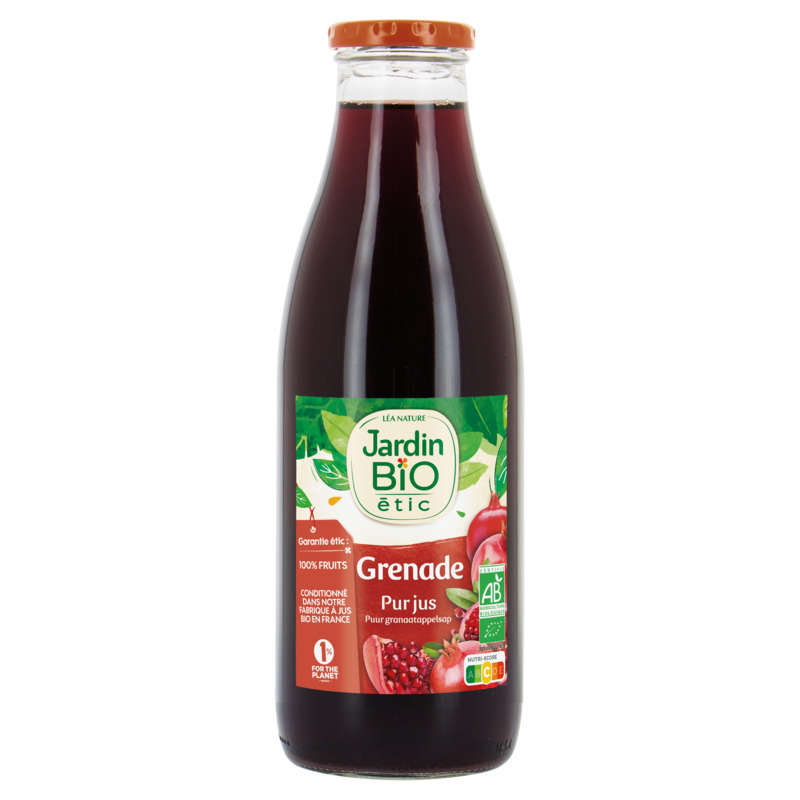 Jardin Bio Jus de grenade bio la bouteille de 1L