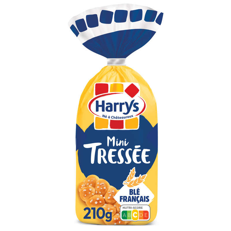 Harrys Brioche Mini Tressée au sucre perlé x6 - 210g