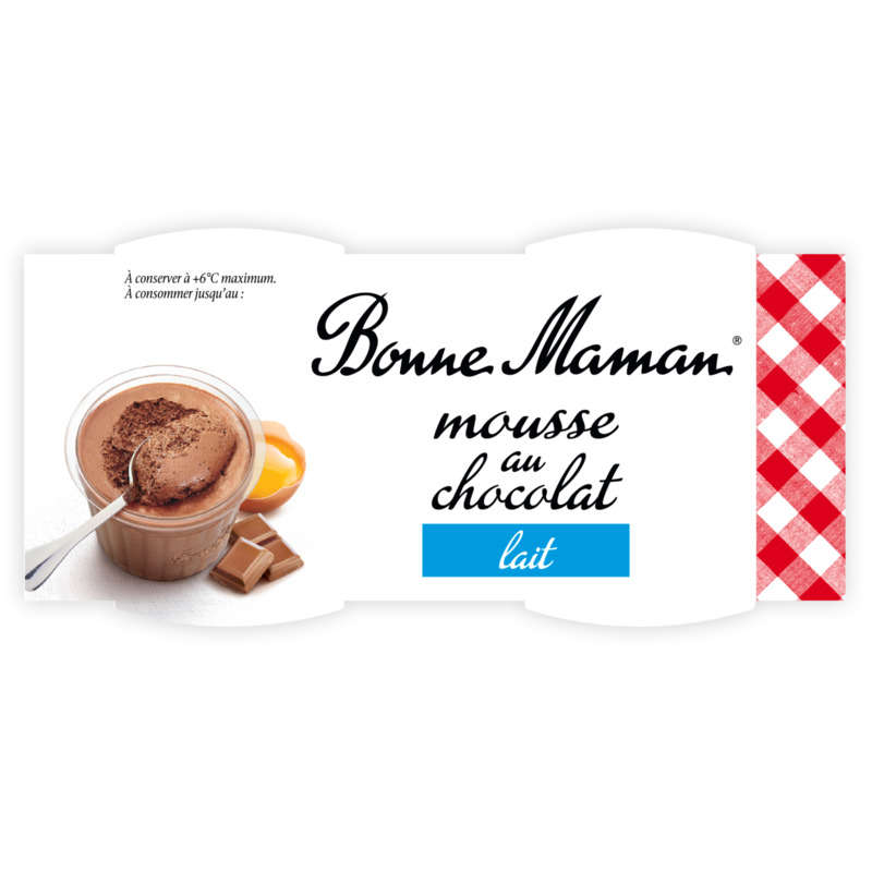 Bonne Maman Mousse Au Chocolat Au Lait 4x50g