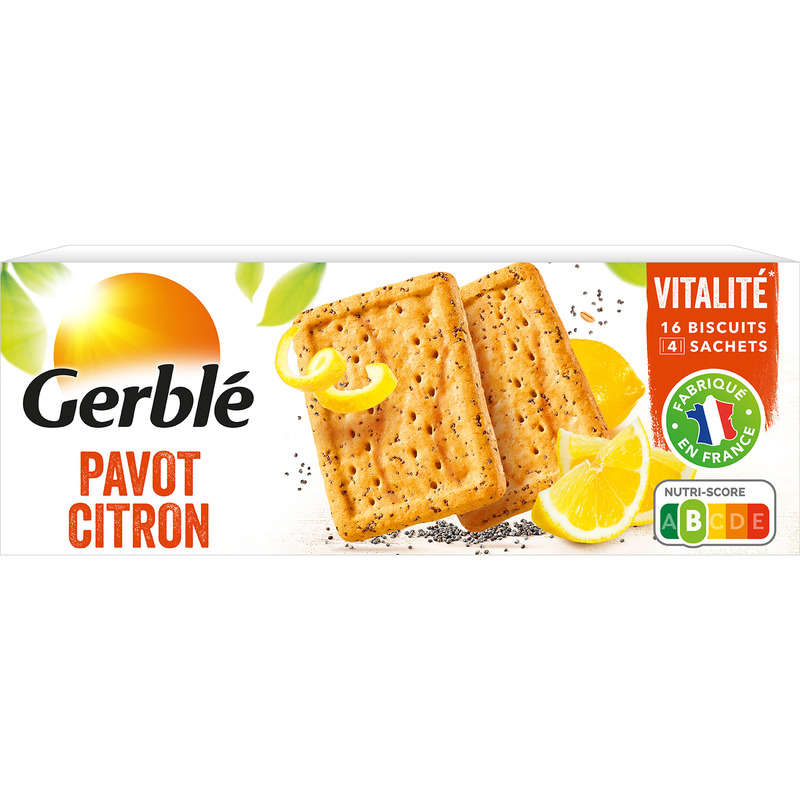 Gerblé Biscuit pavot citron 200g