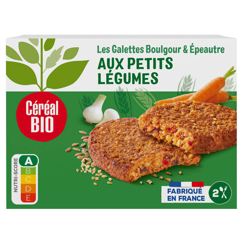 Céréal Bio Galette Boulgour Epeautre Légumes x2 200g