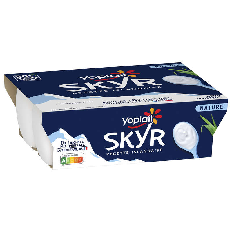 Yoplait Skyr Nature Recette Au Yaourt Riche En Proteine Pots 4x100g