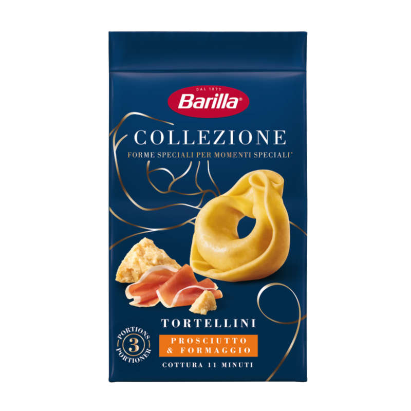 Barilla Pâtes tortellini jambon fromage collezione 250g