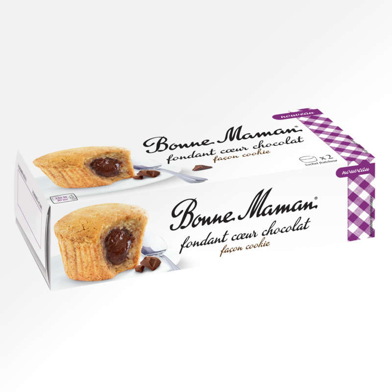 Bonne Maman Fondant Cœur Chocolat Façon Cookies 2x80g