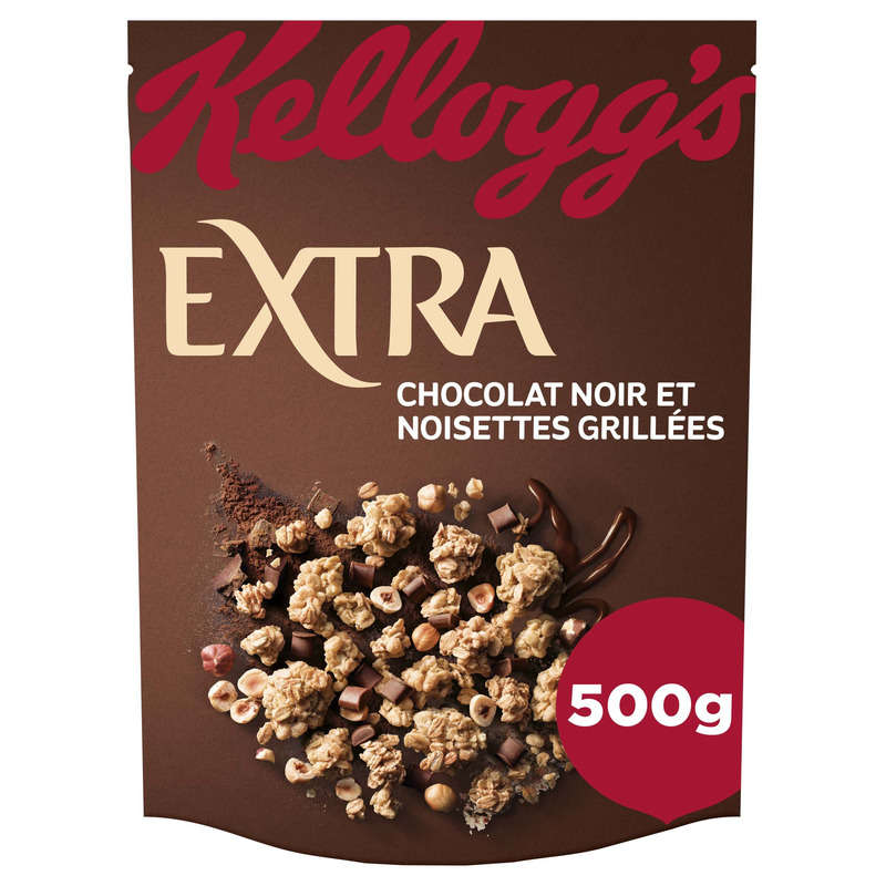 Kellogg's Céréales Extra Chocolat noir noisettes 500g