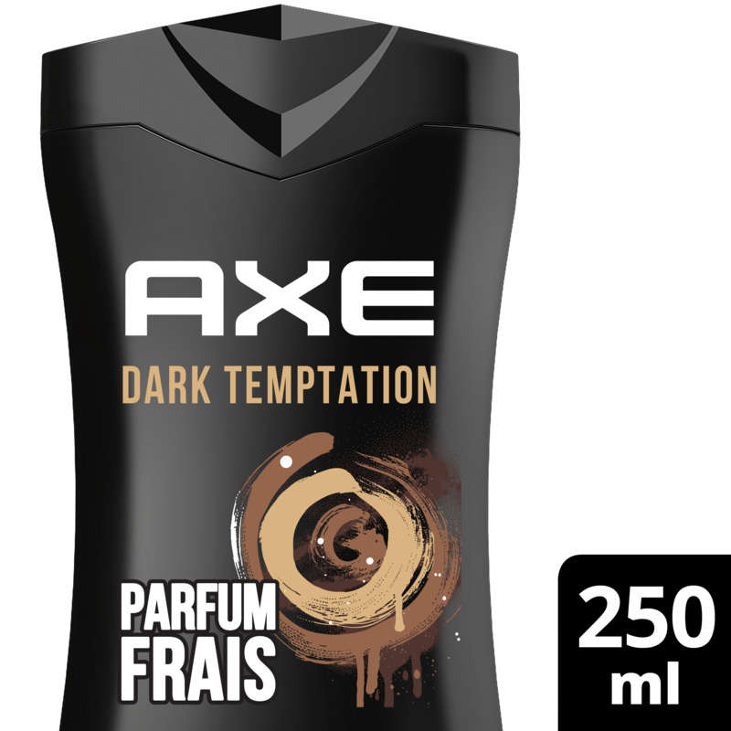 Axe Gel Douche Homme 5 en 1 Dark Temptation Parfum Chocolat Noir 250ml