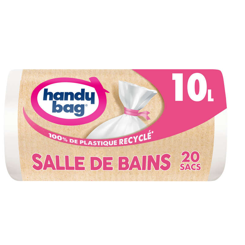 Handy bag sacs poubelle salle de bains x20 sacs 10L