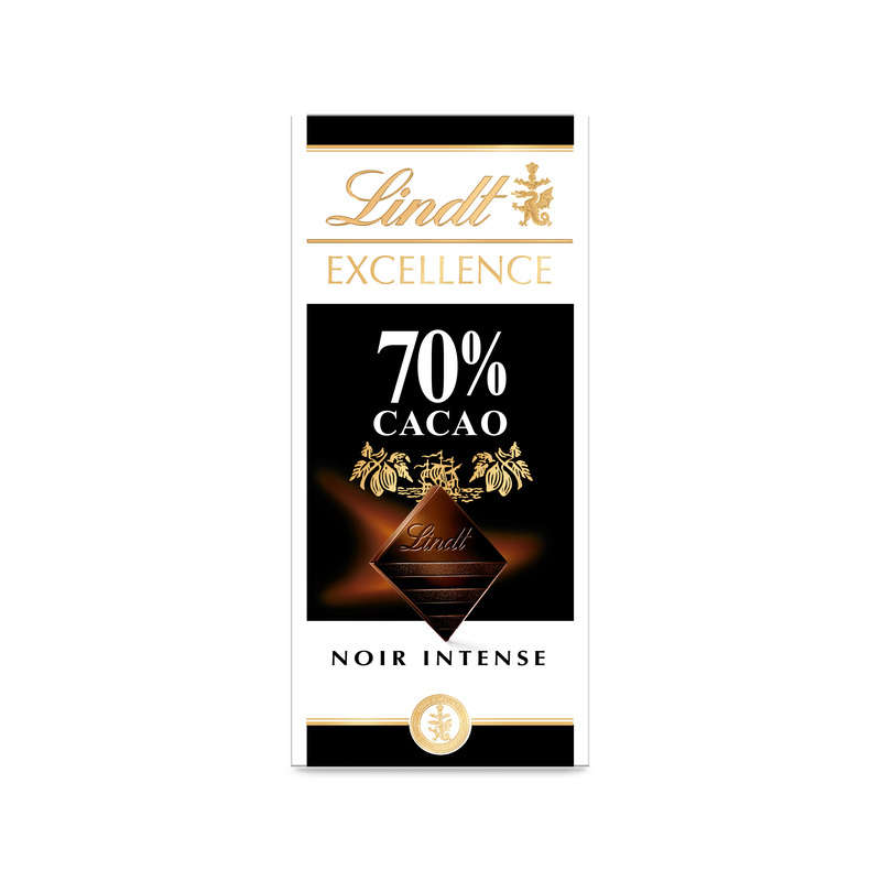 Lindt Excellence Tablette Chocolat Noir 70 % De Cacao 100g