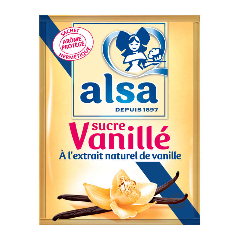 Alsa Sucre Vanillé 6 Sachets 45g