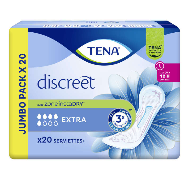 Tena Serviettes Discreet Extra X20