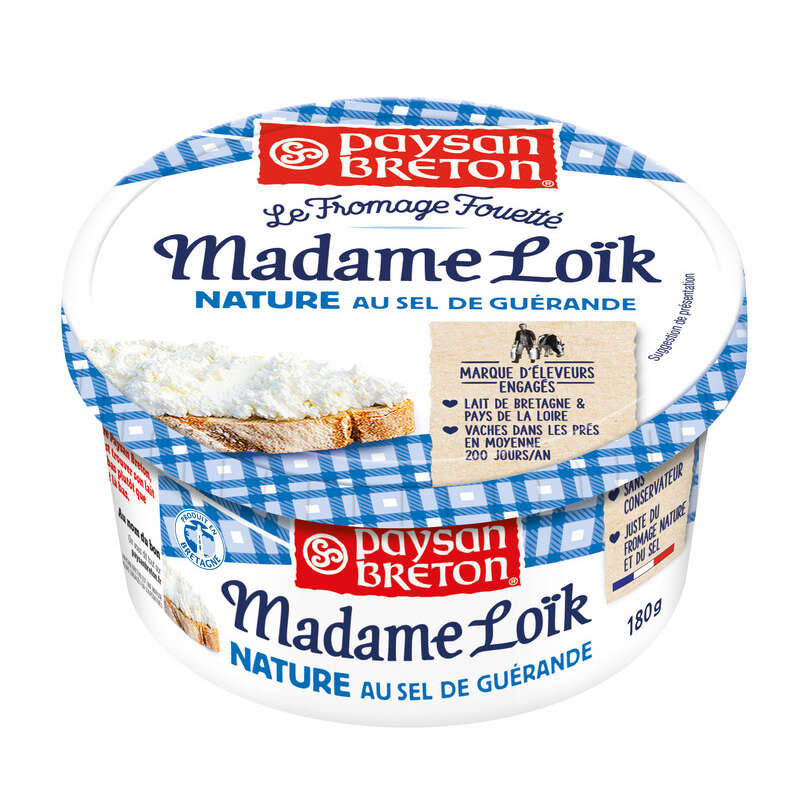 Paysan Breton Madame Loïc Fromage Nature Au Sel De Guérande 180g