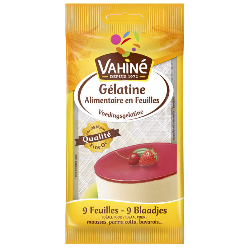 Vahiné Gélatine Alimentaire en feuilles 17g