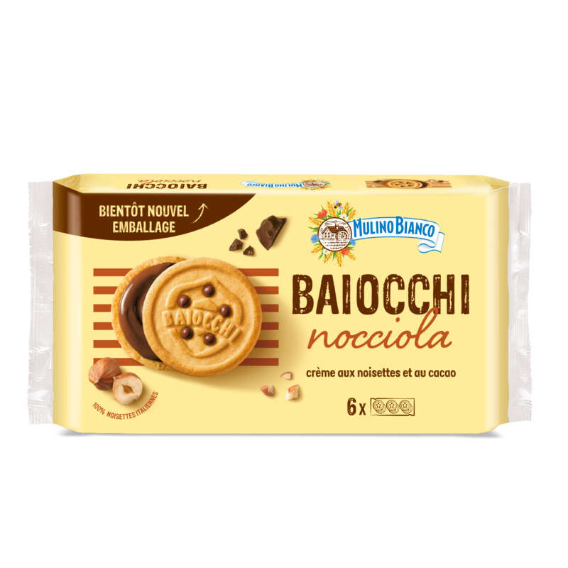 Mulini Bianco Biscuits Baiocchi nocciola 336g