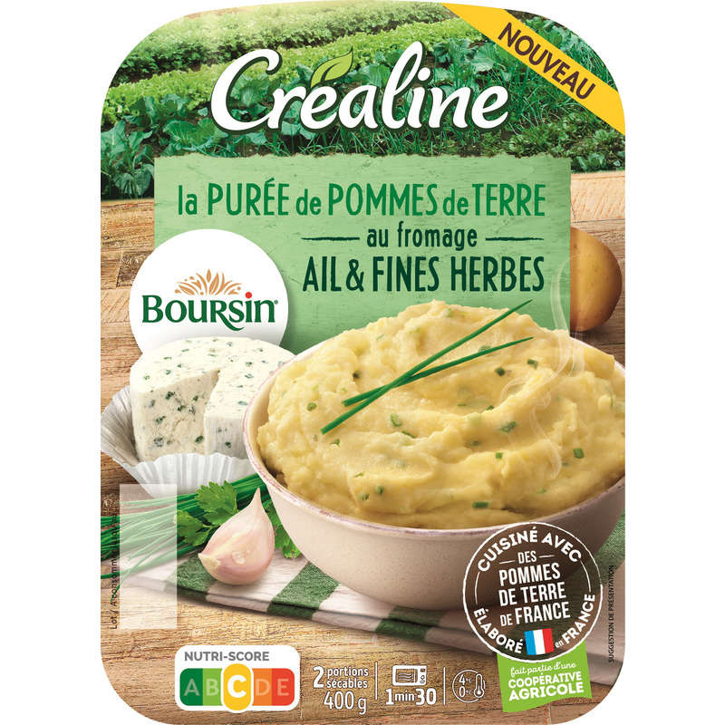 Florette La Purée de Pommes de Terre au Fromage Boursin Ail & Fines Herbes 2*200g