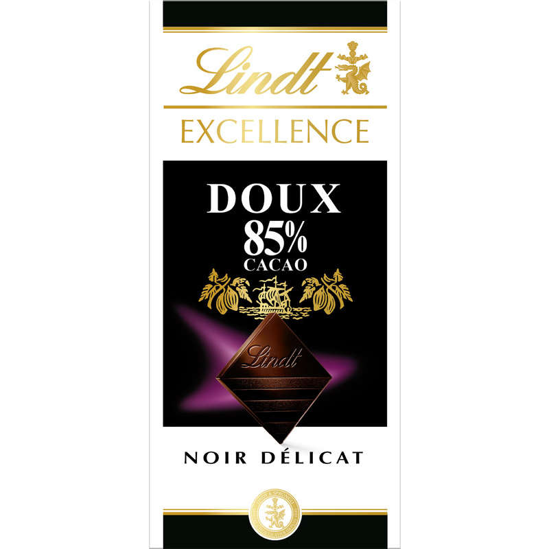 Lindt Chocolat Noir Doux Extra Fin 85% Cacao 100g