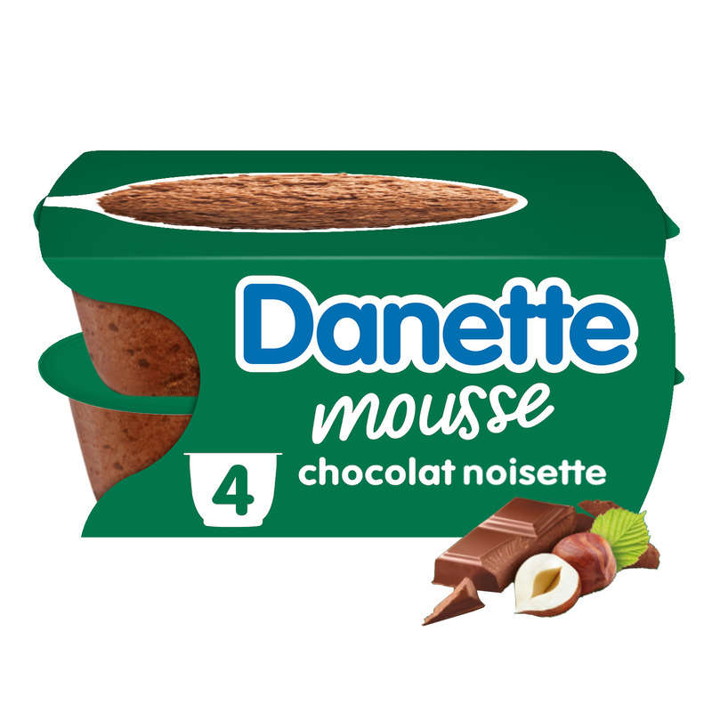 Danette Mousse au chocolat noisette 4x60g