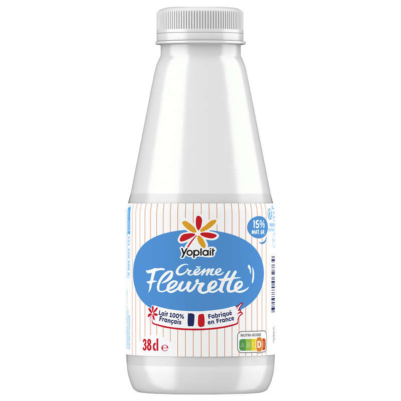 Yoplait Crème fraiche fleurette légère 15% bouteille 38cl