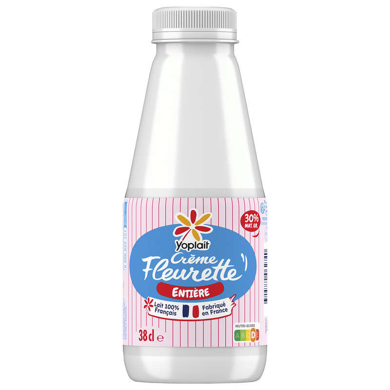 Yoplait Crème fraîche fleurette entière 30%mg bouteille 38cl