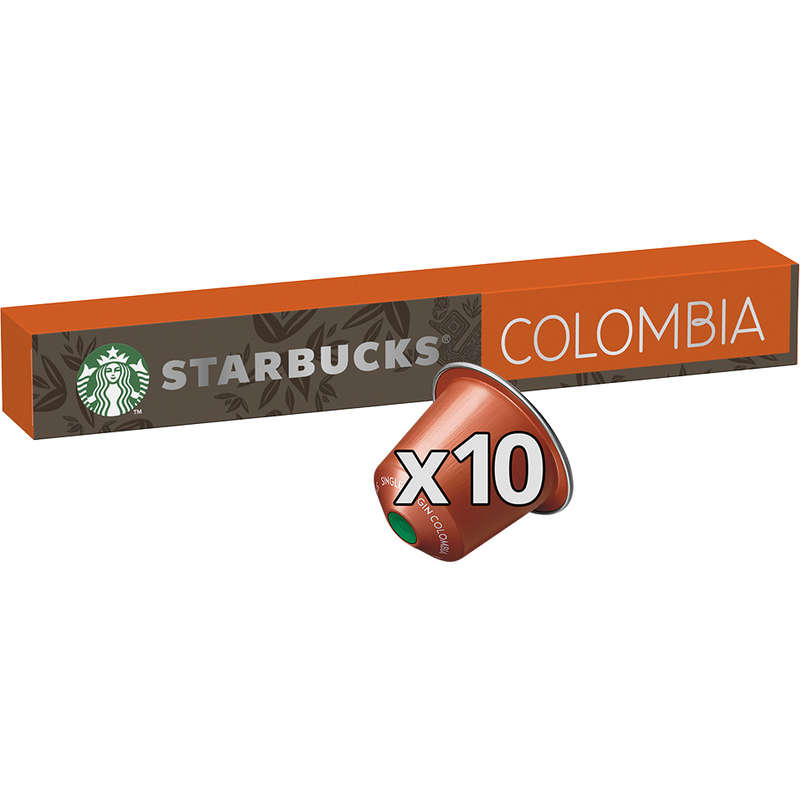 Starbucks Capsules de café Nespresso Origin Colombia, Intensity 7 x10