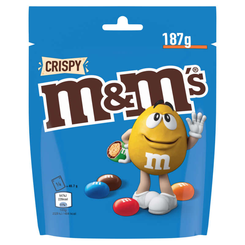 M&M's Crispy au Riz Soufflé Pochon 187g