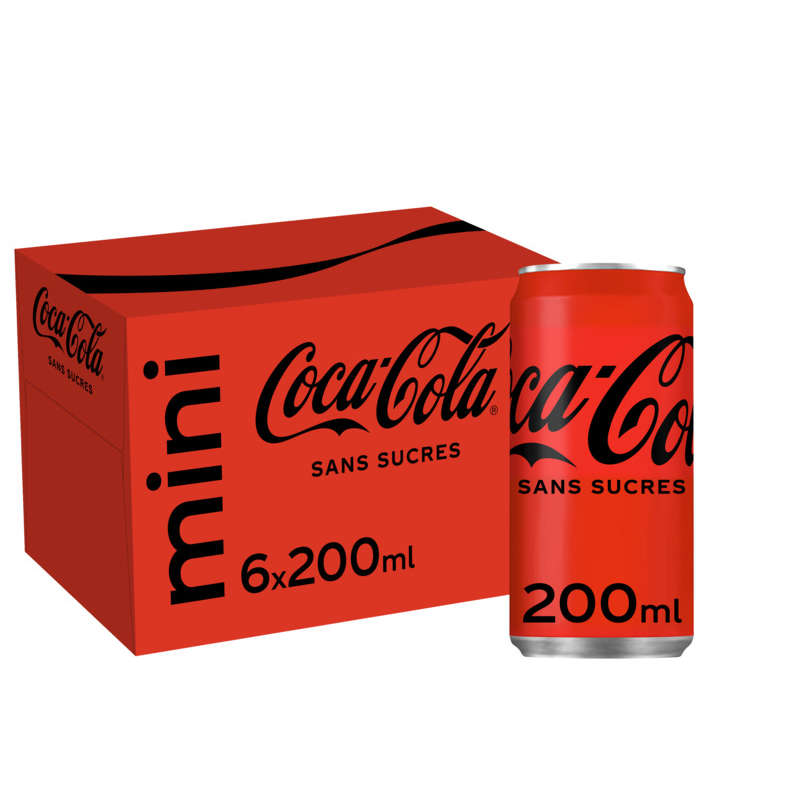 Coca-cola sans sucres slim mini frigo pack 6x20cl