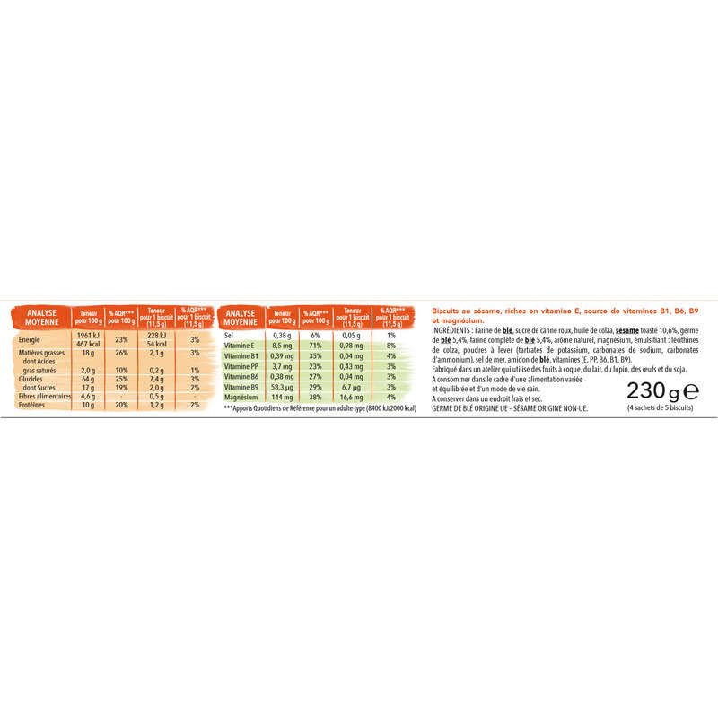 Gerblé Biscuit sésame 230g