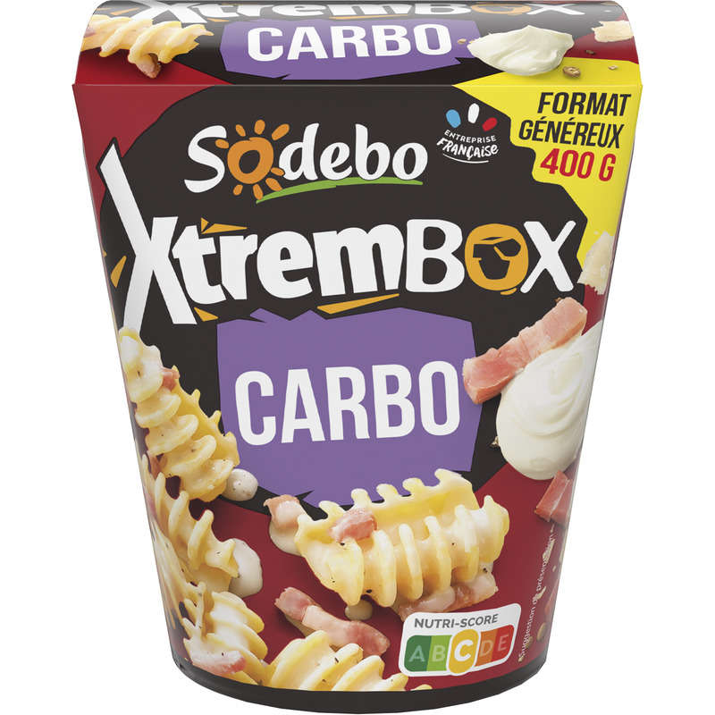 Sodebo Xtrem box radiatori à la carbonara 400g