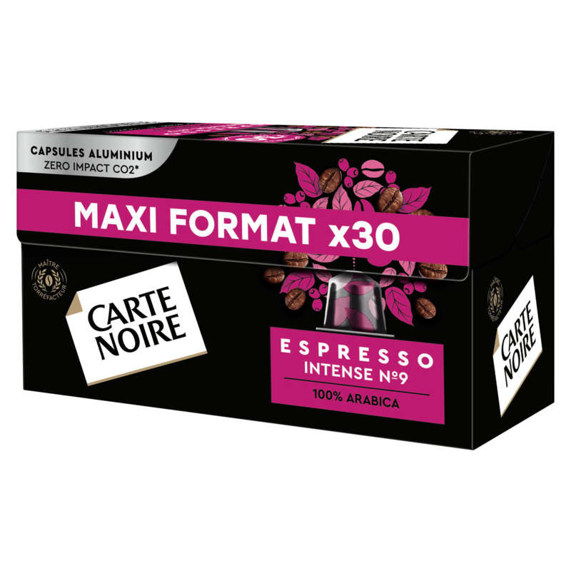 Carte Noire 30 capsules alu espresso intense n°9 - 165g