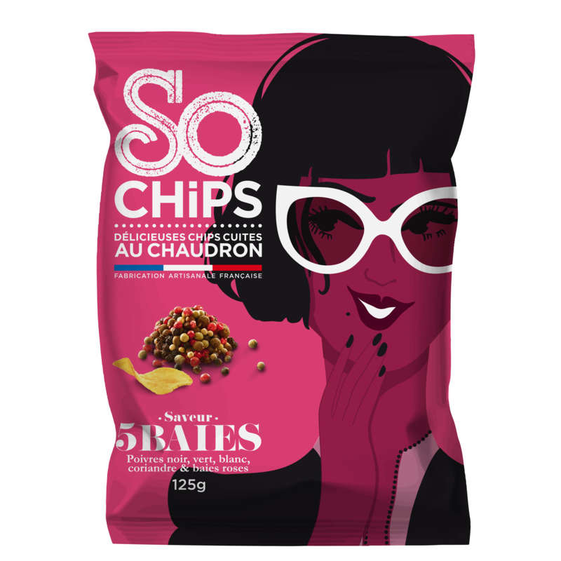 So Chips Chips de Pomme de terre 5 baies 125g