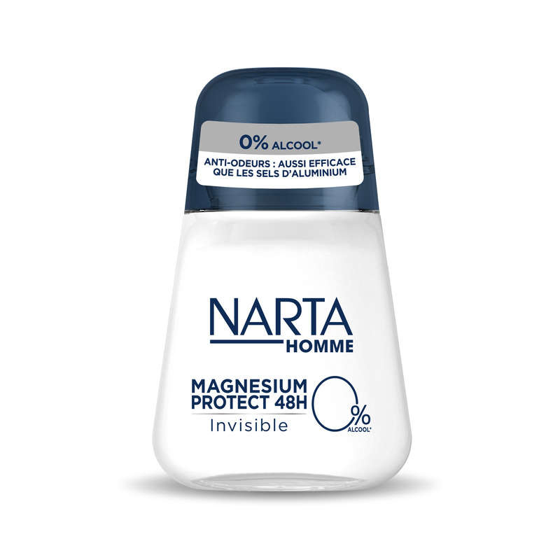 Narta Homme Déodorant Bille Magnesium 0% Alcool 50ml