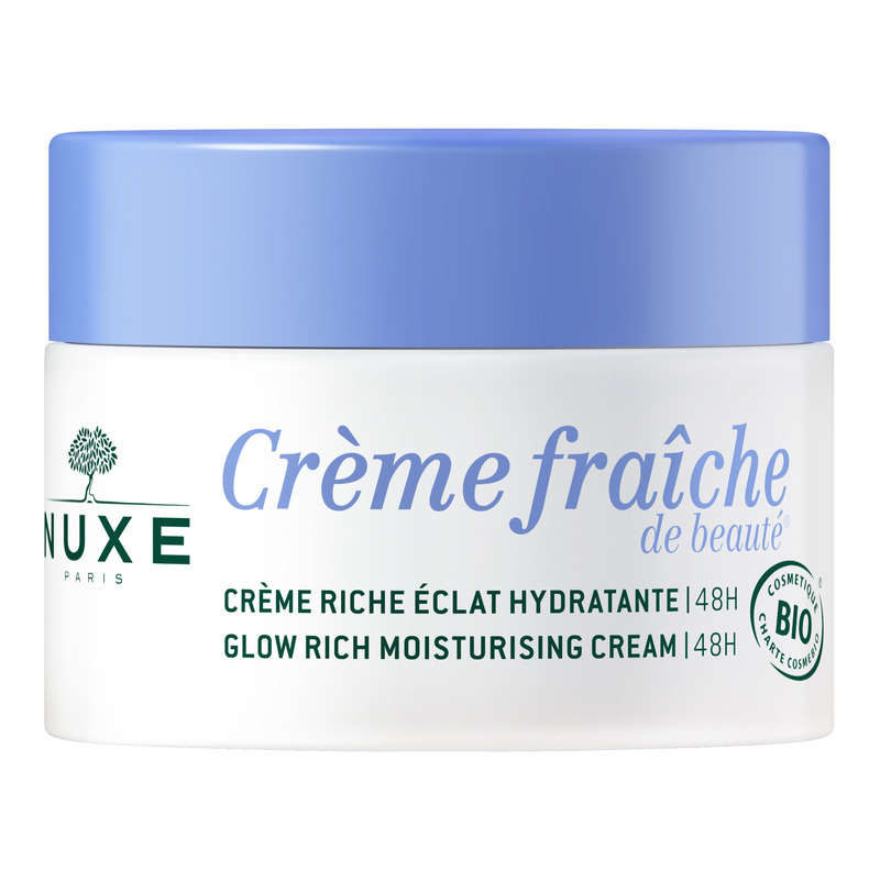 Nuxe crème fraîche de beauté riche éclat hydratante bio 50ml