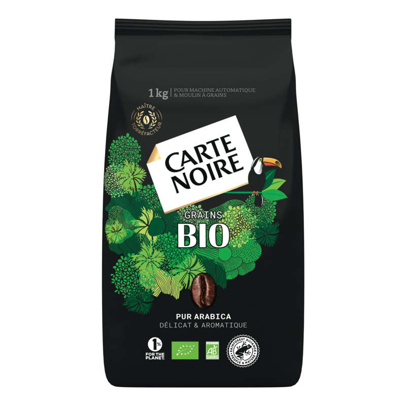 Carte Noire Bio Café Grains Pur Arabica 1kg