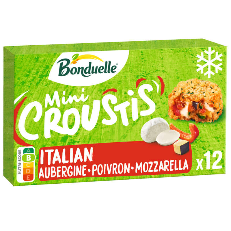 Bonduelle Mini Croustis Italian Aubergine Courgette Mozzarella 240g