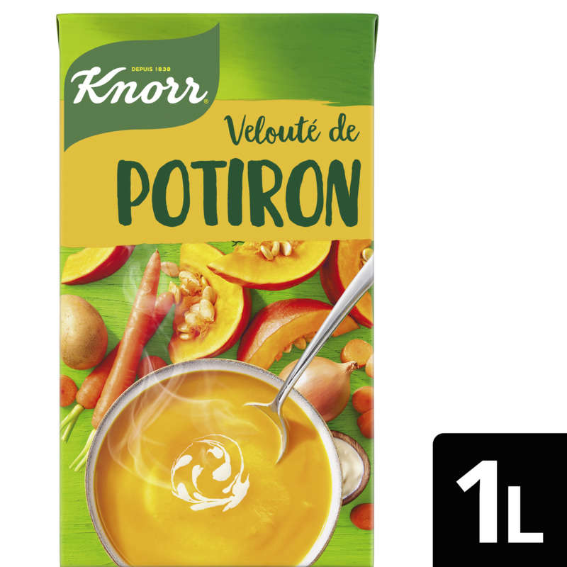 Knorr Soupe Velouté de Potiron à la Crème fraiche Française 1L