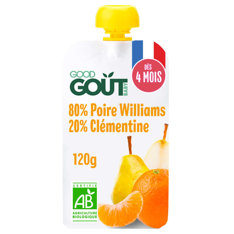 Good Goût Kidz Poire williams clémentine Bio 120g