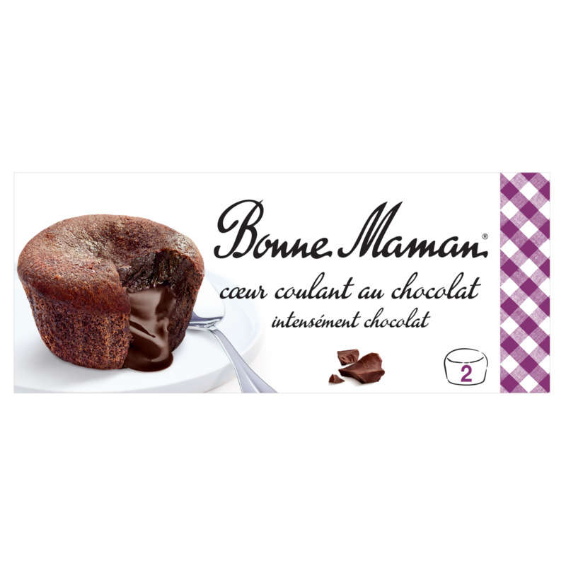 Bonne Maman Coeur Fondant Au Chocolat 2x80g